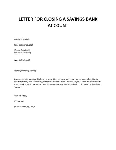38 Sample Letter To Close Bank Account For Business