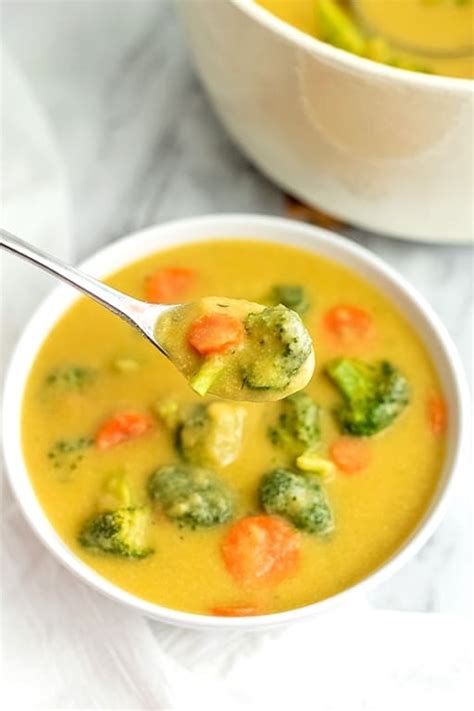 Vegan Broccoli Cheese Soup 25 Minutes Bites Of Wellness