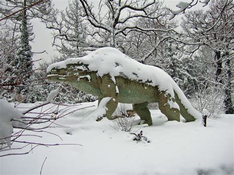 Dinosaurs In Snow 4 The Prehistoric Park Flickr