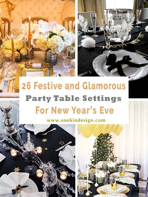 26 festive and glamorous party table settings for new year s eve dinner party table settings