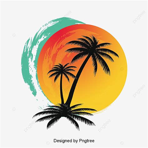 Sunset Coconut Trees Coconut Clipart Sunset Coconut Tree Png And Psd
