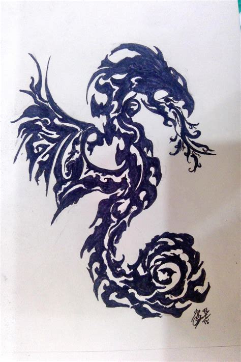 Dragon Tattoo Design By Saaraa96 On Deviantart