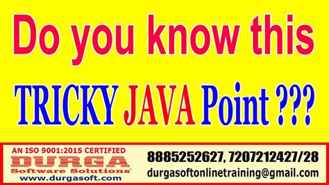 Java tutorials | Do you know this TRICKY JAVA Point ??? by ...