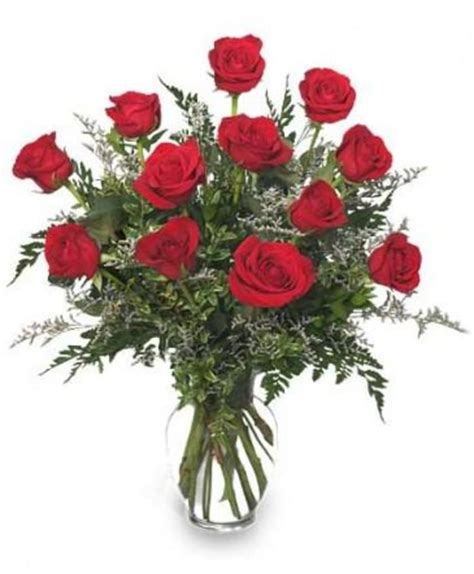 Classic Dozen Rosesred Rose Arrangement Flower Delivery Hemet Ca City