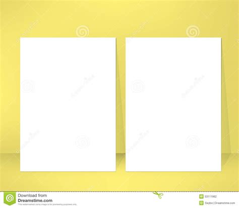 Empty Brochure Design Template Leaned Against A Stock Vector