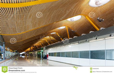 Barajas Airport Interior Of Terminal 4 Editorial Stock