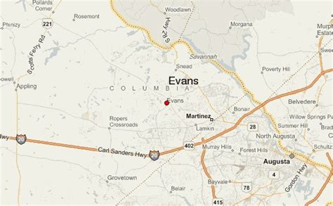 Evans Georgia Location Guide