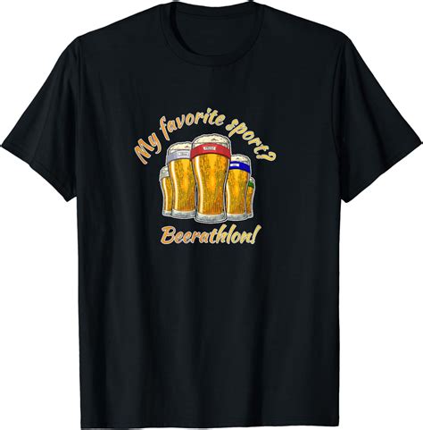Beerathlon Funny Beer Drinking Bar Party Humor Gag T T Shirt Clothing