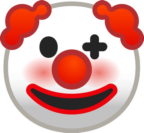 Clown Face Png Svg Clown Emoji Android Clipart Full Size Clipart