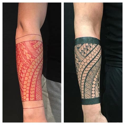 Tatouage Maori Avant Bras Fond Noir Tattoo