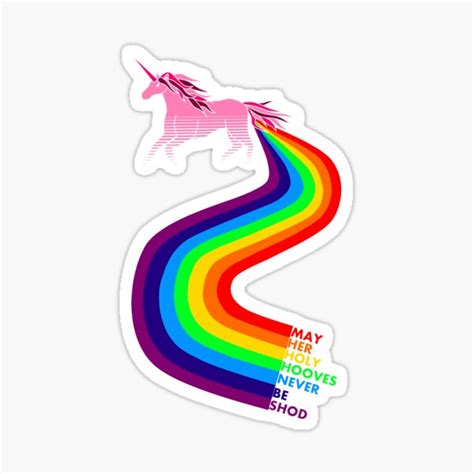 Invisible Pink Unicorn Sticker By Cathysw Redbubble