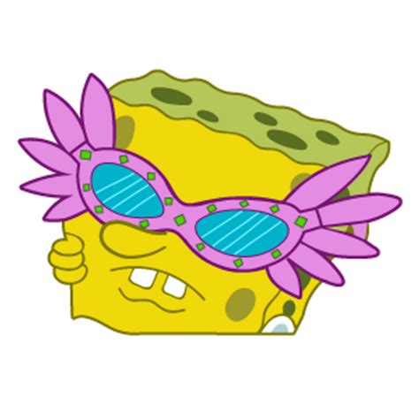Spongebob Pink Glasses Meme Sticker Sticker Mania