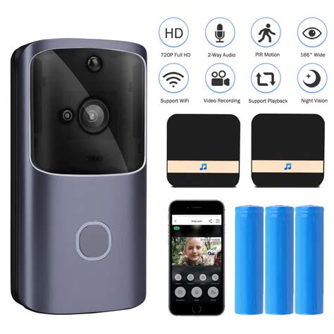 Wifi Doorbell Smart Home Wireless Phone Door Bell Camera Security Video