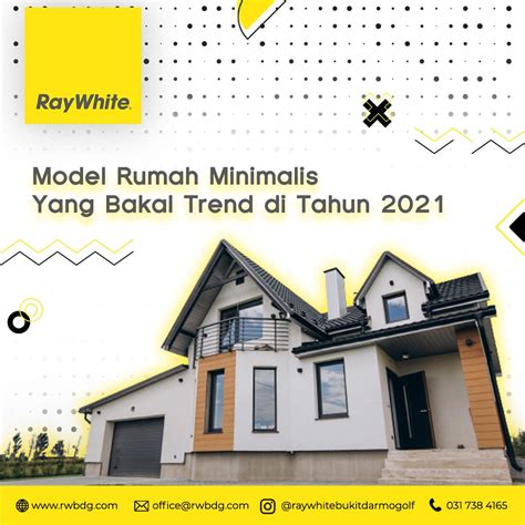 Gambar rumah minimalis terbaru ini memperlihatkan rumah dengan kombinasi beberapa warna pada eksterior. Model Rumah Minimalis yang Bakal Tren di Tahun 2021 - Ray White Bukit Darmo Golf