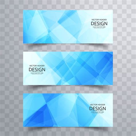Modern Blue Geometric Banners Design 237210 Vector Art At Vecteezy