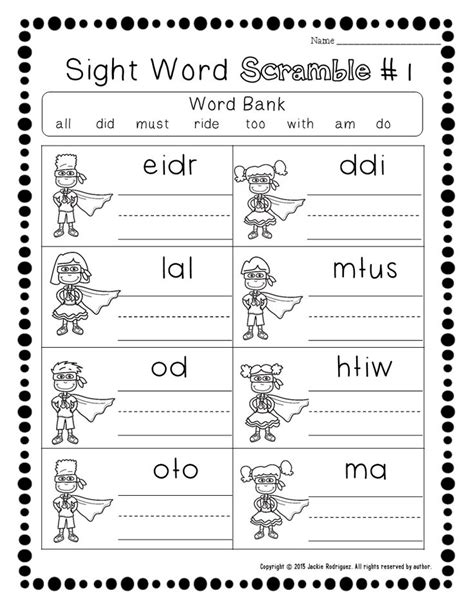 Incredible Kindergarten Sight Word Review 2022 Thekidsworksheet