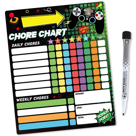 Buy Wernnsai Video Game Chore Chart Magnetic Reward Chart For Kids