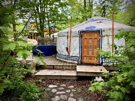 The Exterior View Of A Yurt At Cabot Shores Wilderness Resort On Cape