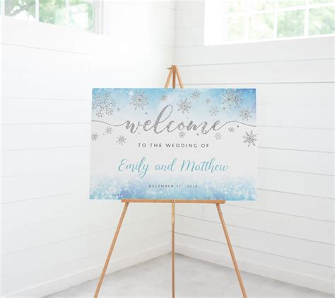 Welcome Sign Winter Wonderland Christmas Welcome Sign Etsy