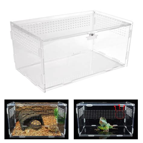 Buy Lytivagen Insect Feeding Box Acrylic Reptile Breeding Box Reptile Terrariums Transparent