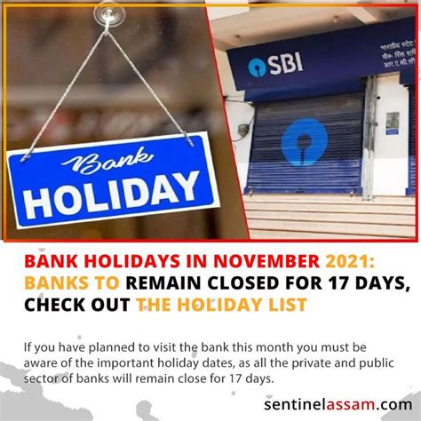 Bank Holidays In November 2021 Banks To Remain Closed For 17 Days