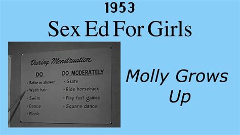 vintage 1953 sex ed for girls molly grows up youtube