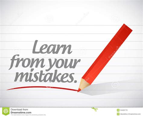 Learn From Your Mistakes Written Message Stock Photo - Image: 34425770