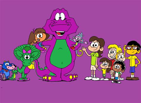 Barney Dora The Backyard Gang In Loud House Style By Purpledino100 On