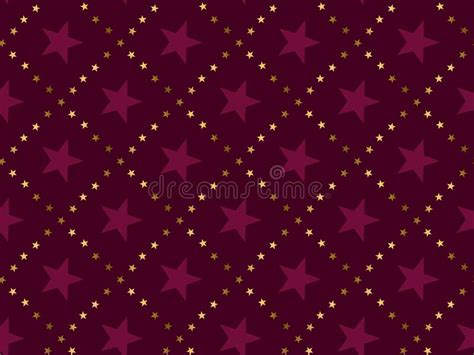 Luxury Red Star Vintage Style Seamless Pattern Stock Vector