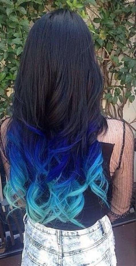 Dark Blue Light Blue Ombre Hair Alexia Hairdo