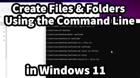 How To Create Files And Folders Using The Command Line On Windows 11