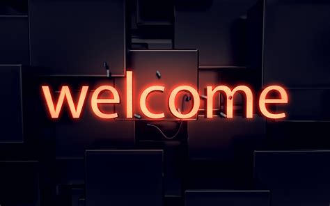 Welcome Wallpaper 4k Neon Glow Dark Background