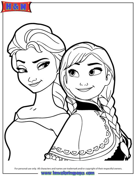 The coloring page shows anna on her way to find her sister. Anna And Elsa The Snow Queen Coloring Page | Elsa coloring ...