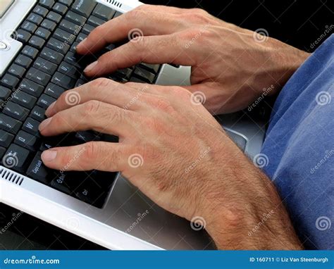 Busy Hands Stock Image Image Of Working Type Email Notebook 160711