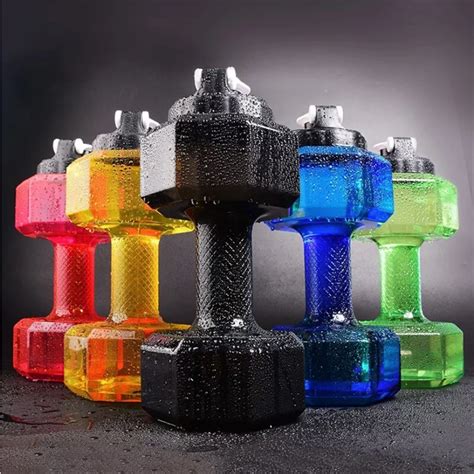 2200ml Creative Dumbbell Water Bottle Adjustable Weights Fitness