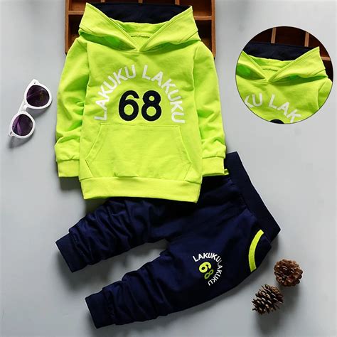 Children Clothing Set Babys Sets Cotton Kids Hoodies Boy Outfit Sports