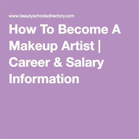 How To Become A Makeup Artist Career And Salary Information Becoming