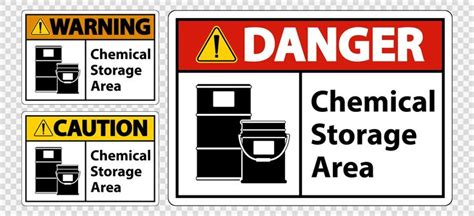 Chemical Storage Area Sign Set Chemical Storage Area Signs