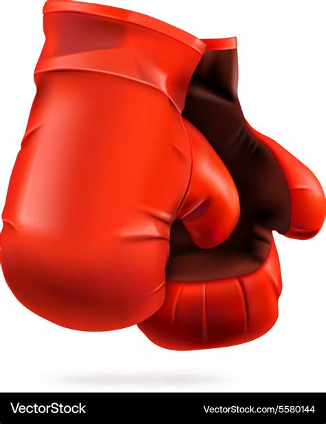 Red Boxing Gloves Detailed Royalty Free Vector Image