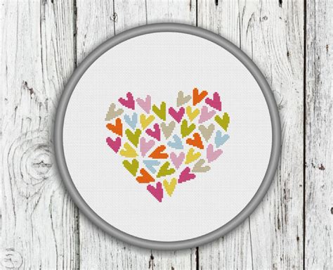 Valentines Day Counted Cross Stitch Pattern Love Pdf Etsy