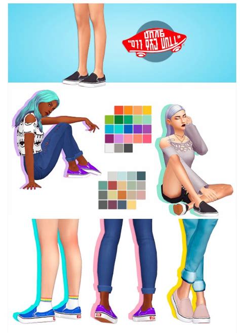 Van Slippers Recolor By Mousysims Via Tumblr Shoes Sandals Bgc Sims 4 Ts4 Maxis