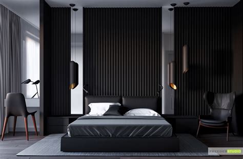 Black White And Gray Bedroom Interior Design Ideas
