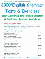 Photos of English Grammar Exercises