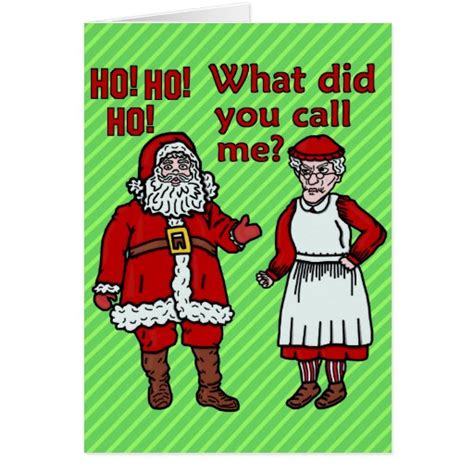 Funny Santa Claus And Mrs Christmas Card Zazzle
