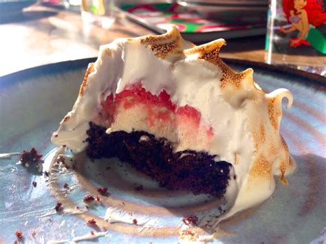 For special occasions sprinkle the sponge with a cherry or orange liqueur before spreading with the jam. Baked Alaska - Lucy's Friendly Foods