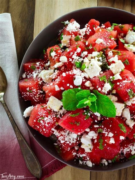 Watermelon Feta Salad With Mint Salty Sweet Refreshing