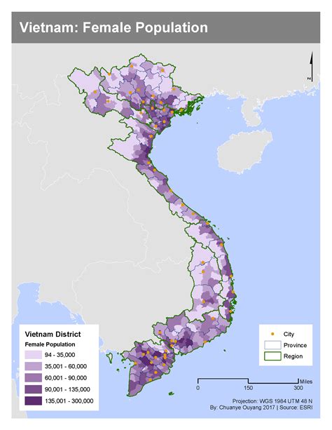 Vietnam Population Map