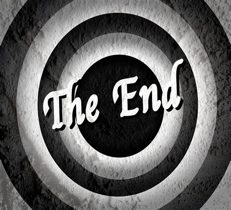 The End Movie Ending Screen On Cement Free Stock Photo Public Domain