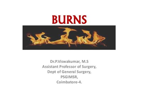 Management Of Burns