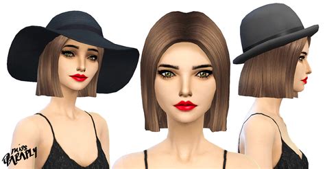 Sims 4 Hairs Miss Paraply Straight Bob Hairstyle New Mesh